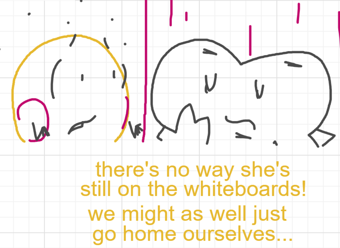 A panel from I've Been Everywhere, Man, episode nine of the Board Boards object show by Furretwalk/WalkingFurret.